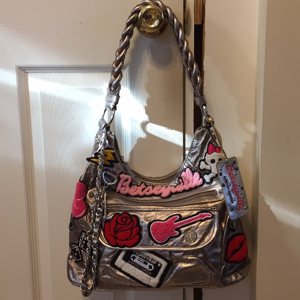 Bestsey Johnson gold metallic hobo bag